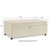 NicBex Storage Bench Ottoman with Storage Modular Sectional Ottoman with Wheels for Bedroom and Entryway, Beige - 3 of 4