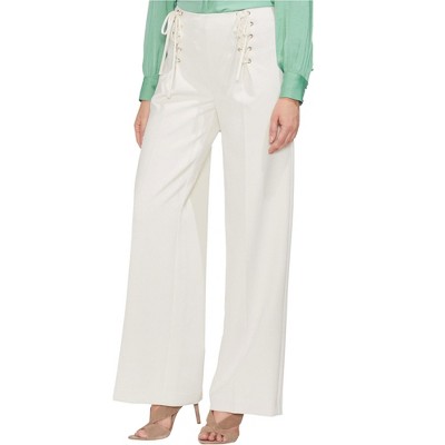 Vince Camuto Womens Lace Front Casual Wide Leg Pants