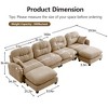 DOMETOUR Modular Sectional U Shaped Couch With Ottoman,Soft Chenille Fabric Tufted Cushion Backrest Design for Bedrooms Living Rooms - 4 of 4