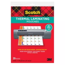 Scotch 20ct Dry Erase Thermal Laminating Sheets