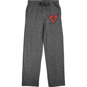 Valentine's Day Cupid Heart Men's Graphite Heather Sleep Pants