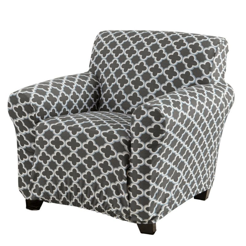 Great Bay Home Stretch Printed Washable Chair Slipcover, 2 of 7