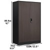 INFURNIC Decorative Storage Cabinets Metal Folding Filing Storage Cabinet with Locking Doors and Adjustable Shelves, Black, 13.78"*27.5"*41.97" - 2 of 4