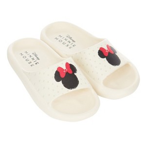 Ladies Minnie and Mickey Slides - Ladies Classic Mickey and Minnie Mouse Comfort Foam Slide Sandals - Disney Mickey & Minnie Mouse Slip On Slides - 1 of 4