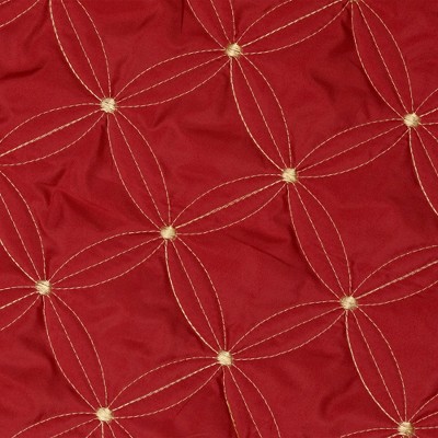 60" Red Quilted Velvet Christmas Tree Skirt