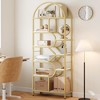 6-Tier Open Bookshelf - 81.7 Inch Arched Bookcase Tall Display Racks with Open Storage Shelf - 3 of 4