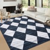 Area Rug with Rubber Backing Machine Washable Rug Trellis Printed Rugs Low Pile Foldable Indoor Carpet for Living Room Bedroom Guest Room Playroom - 2 of 4