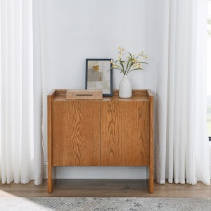 Walnut-colored Sideboard, Buffet Cabinet with Storage - 1 of 4