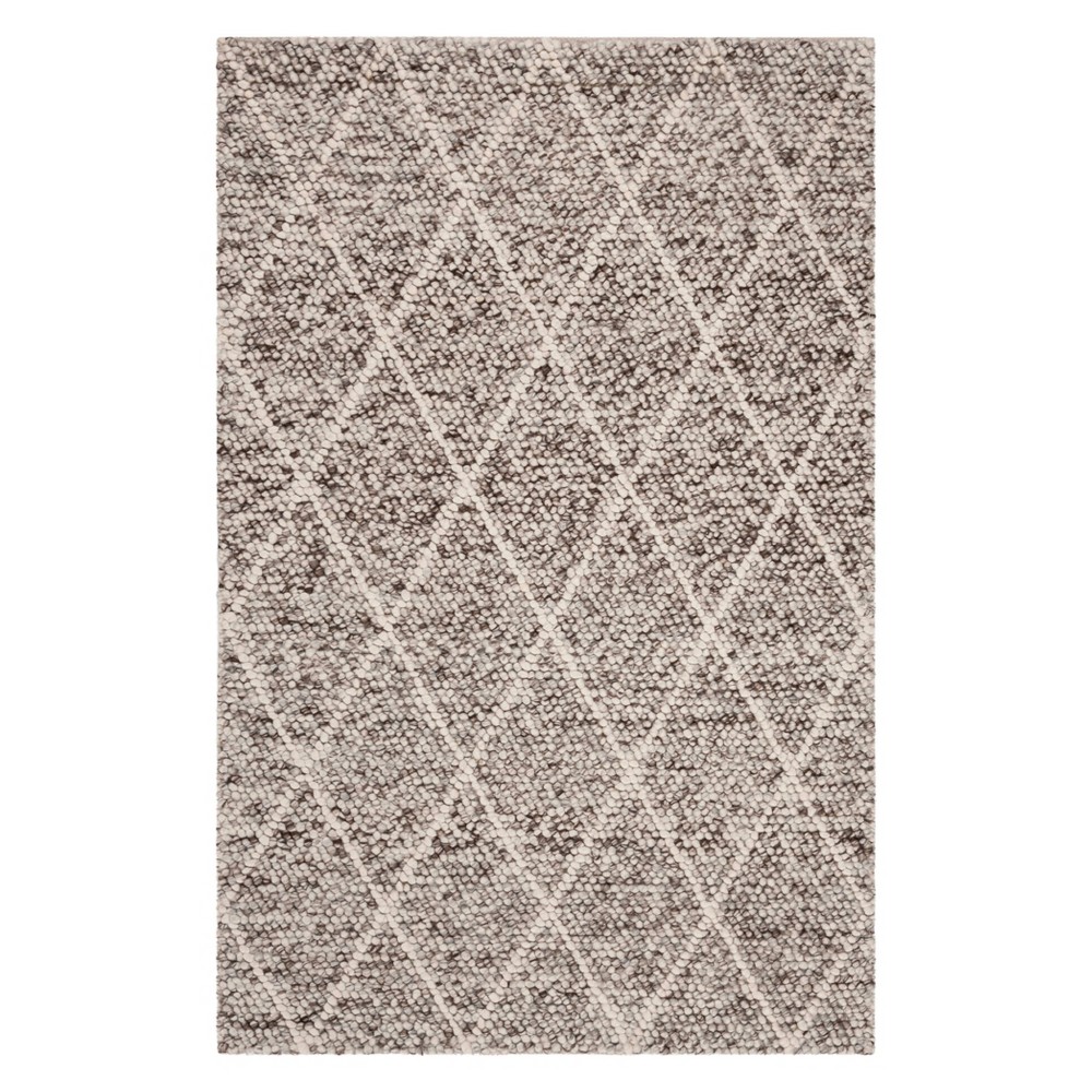 5'x8' Diamond Woven Area Rug Ivory/Stone - Safavieh