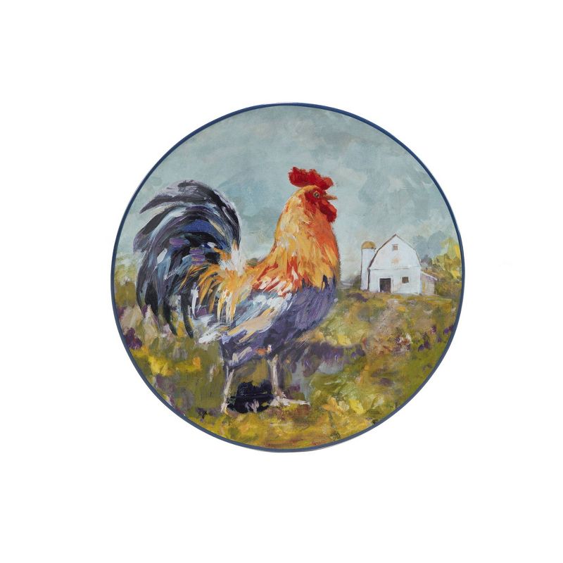 Set of 4 Rooster Meadow Dinner Plates - Certified International, 3 of 6
