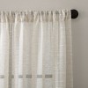 Textured Slub Stripe Sheer Anti-Dust Curtain Panel - Clean Window - image 3 of 4