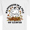Men's - Peanuts - Happiness Is A Pile Of Leaves Short Sleeve Graphic T-Shirt - 2 of 4