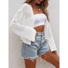 Womens Cropped Cardigan Sweaters Causal Open Front Lightweight Long Sleeve Knit Cardigan - 2 of 4