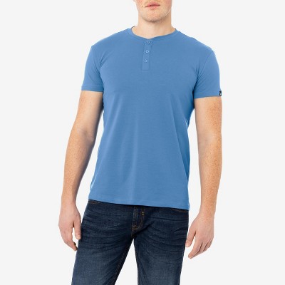 X RAY Men's Basic Henley Neck Short Sleeve T-Shirt