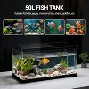 Small Fish Tank, Betta Fish Tank kit , Oxygen Generator, Fish Tank Starter Kits for Beta,Goldfish (13 Gallon) - 3 of 4