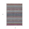 Taupe Purple And Blue Striped Washable Indoor Outdoor Area Rug - 3 of 4