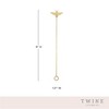Twine Bee Stir Sticks, Gold Bumble Bee Swizzle Sticks, Stainless Steel Drink Stirrers, Gold Plated Cocktail Accessories, Highly Detailed, Set of 4 - 3 of 4