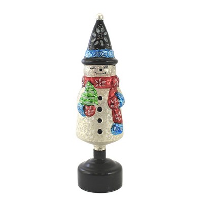 Christmas 13.0" Snowman Lit Decor Tree Poinsettia  -  Decorative Figurines