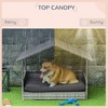 UbMelt Outdoor Dog House with Water-resistant Cushion Large Rattan Puppy Dog Kennel with Canopy - 4 of 4