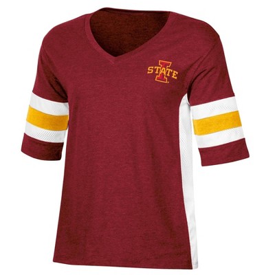 NCAA Iowa State Cyclones Women's V-Neck Mesh Side T-Shirt