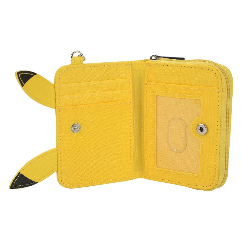 Pokemon Pikachu Face Yellow Mini Zip Around Wallet, 5 of 7