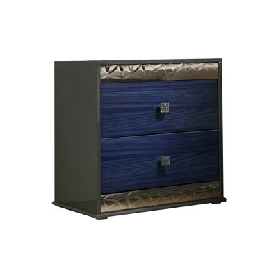 Royal Hampton Nightstand w 2 Drawers, Crystal Knobs