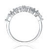 Guili Sterling Silver Ring with Radiant Cubic Zirconia Cluster – Glamorous, Elegant Design for a Statement Look. Available in Sizes 6, 7, and 8 - 2 of 2
