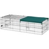 PawHut Small Animal Playpen, Pet Playpen Yard Fence for Rabbits, Chicken, Chinchillas with Roof for Indoor Outdoor - 4 of 4