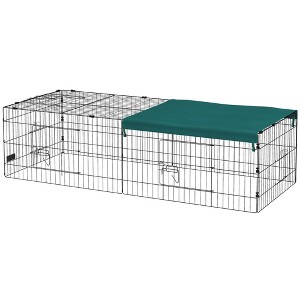 73" Small Animal Playpen with with Roof for Rabbits, Chicken, Chinchillas for Indoor/Outdoor Use - 1 of 4