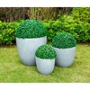 Set Of 3 17 Kante Lightweight Modern Seamless Outdoor Concrete Oval  Planter Charcoal Black - Rosemead Home & Garden, Inc. : Target