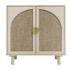 SKRAN Rattan Buffet Cabinet with Storage, Sideboard Cabinet with Solid Pine Legs, Accent Wood Cabinet for Dining Room, Kitchen - 4 of 4