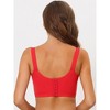 Allegra K Women's Full Coverage Wide Straps Longline Hem Wirefree Bra - 2 of 4