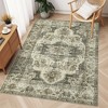 Washable Rug 6x9 – Anti-Slip Low Pile Ultra-Thin Vintage Distressed Stain-Resistant Non-Shedding Throw Carpet for Living Room, Bedroom, Rustic - 3 of 4