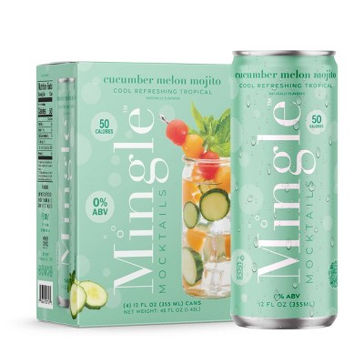 Mingle Mocktails Cucumber Melon Mojito - 4pk/355ml Cans