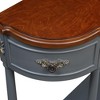 Sapphtopaz TV Stands Retro Arc Shape Storage Cabinet with 2 Tiers Open Shelf Half Moon Entryway Table with 2 Drawers for Living Room, Hallway - 3 of 4