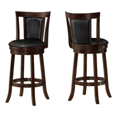 2pc 43"H Barstool Swivel Cappuccino - EveryRoom