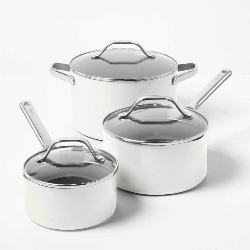 12pc Nonstick Ceramic Coated Aluminum Cookware Set - Figmint™, 4 of 9