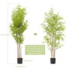 Bamboo Tree Artificial , Artificial Bamboo Tree with Real Trunk and Lifelike Leaves, Faux Bamboo Plants for Home Decor Indoor, 1 Pack - 3 of 4