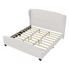 Merax Wingback Linen Upholstered Platform Bed - 3 of 4