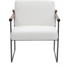 INFURNIC Accent Chairs Modern Armchair Stylish Minimalist Chair Comfortable Upholstered Lounge Chair for Living Room, Beige, 25.2"*26.8"*31.1" - 4 of 4