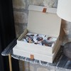 Photo Storage Boxes with Lids - Set of 2 Linen Organizers for Pictures, Documents, Scrapbooking Supplies, Keepsakes & Memories - 3 of 4