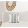 HomeRoots 20" X 20" Medium Blue And Ivory Polyester Striped Zippered Pillow - 2 of 4