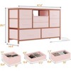 Premium 8-Drawer Dresser TV Stand 55" Wide,Solid Wood Top Console with Built-in Power Outlet &22 Light Modes for Bedroom Organizer,Pink - 2 of 4