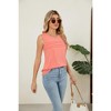 Women's Sleeveless Ruffle Detail T-Shirt | Round Neck Casual Solid Top for Women - 3 of 4