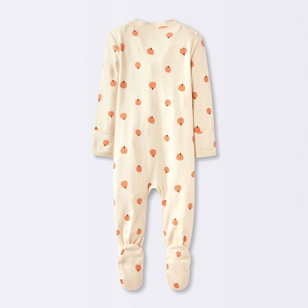 Pijama con Gorro para Dormir y Jugar de Calabaza para Bebé - Cloud Island™ Crema 2