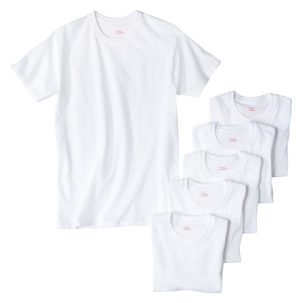 Hanes Men's Comfortsoft Tagless T-Shirts, 6 Pack