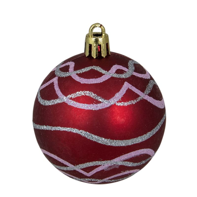 Northlight 12ct Red and Silver Shatterproof Shiny and Matte Christmas Ball Ornaments 2.25" (60mm), 4 of 7