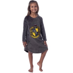 Harry Potter Girls' Hogwarts Houses Crest Raglan Pajama Nightgown-All Houses - 1 of 4