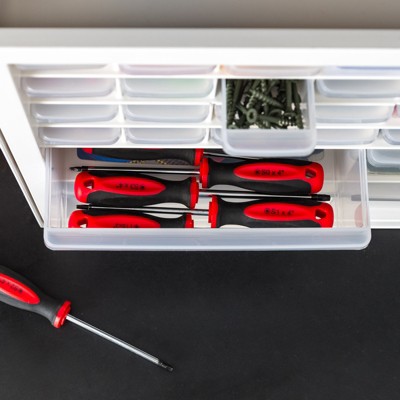 IRIS USA 36 Drawer Stackable Storage Cabinet for Hardware Parts Crafts and Toys, White