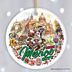 Colorful Traditional Mexico City Christmas Ornament, Cultural Mexican Christmas Gift and Travel Souvenir| OrnamentallyYou - 1 of 4